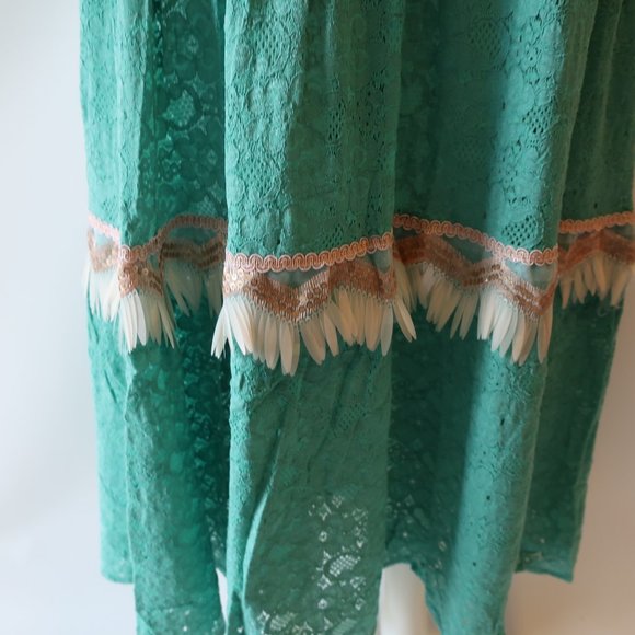 Elegant Teal Strapless Maxi Dress - Picture 7 of 12